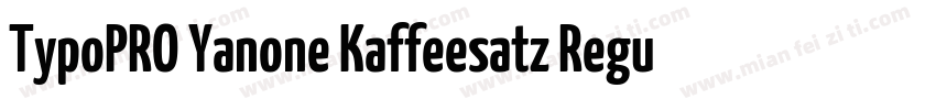 TypoPRO Yanone Kaffeesatz Regular字体转换